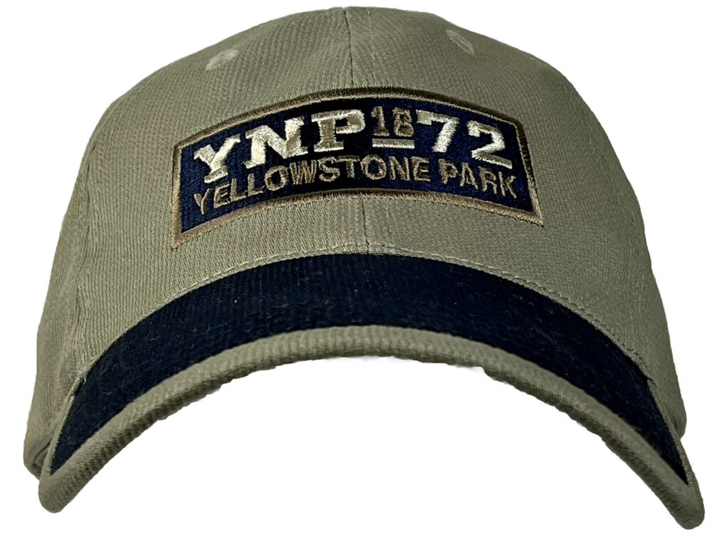Yellowstone National Park Patch Hat Corduroy Strapback YNP 1872 Mens Beige Cap